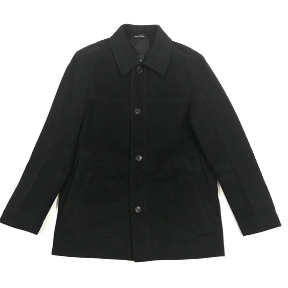 Hugo Boss Cashmere-Wool Button-Front Pea Coat